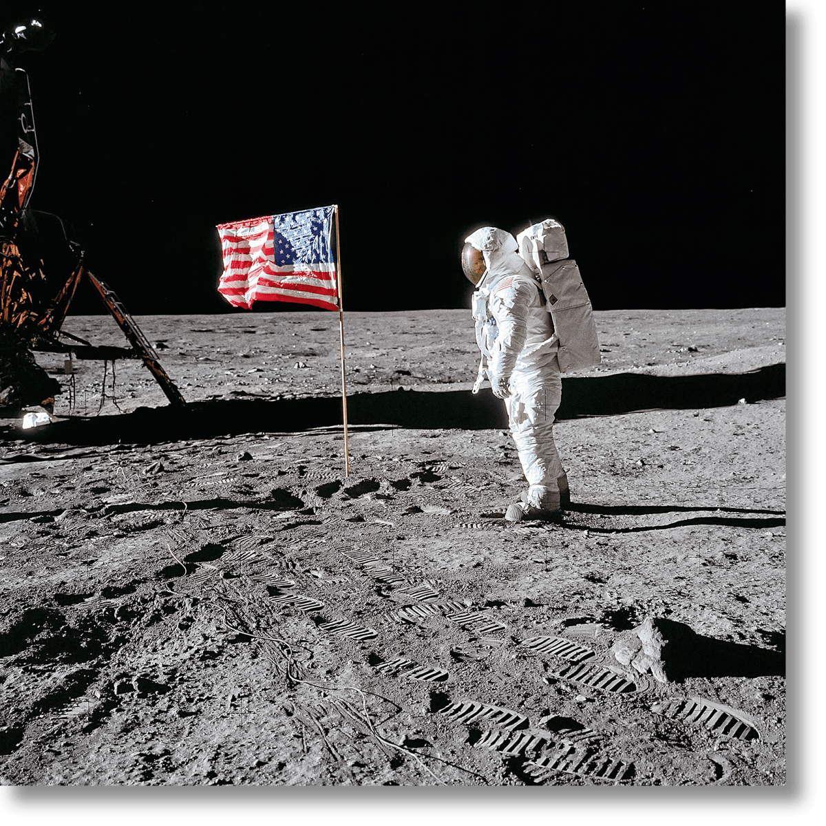 Buzz Aldrin. Apollo 11. ‘Flag on the Moon’