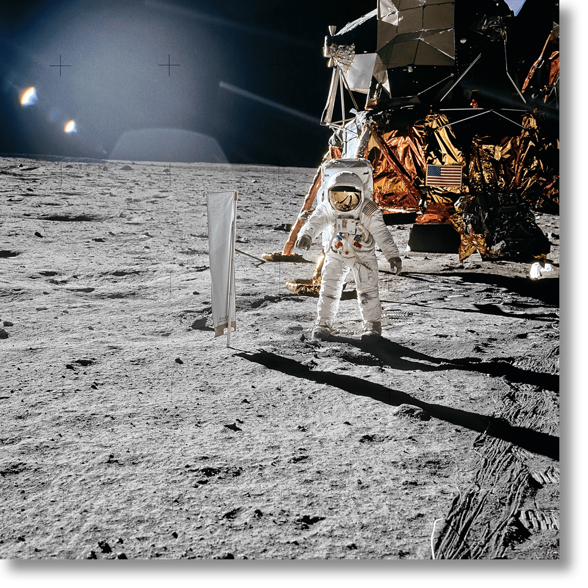 Buzz Aldrin. Apollo 11. ‘Solar Wind Composition Experiment’