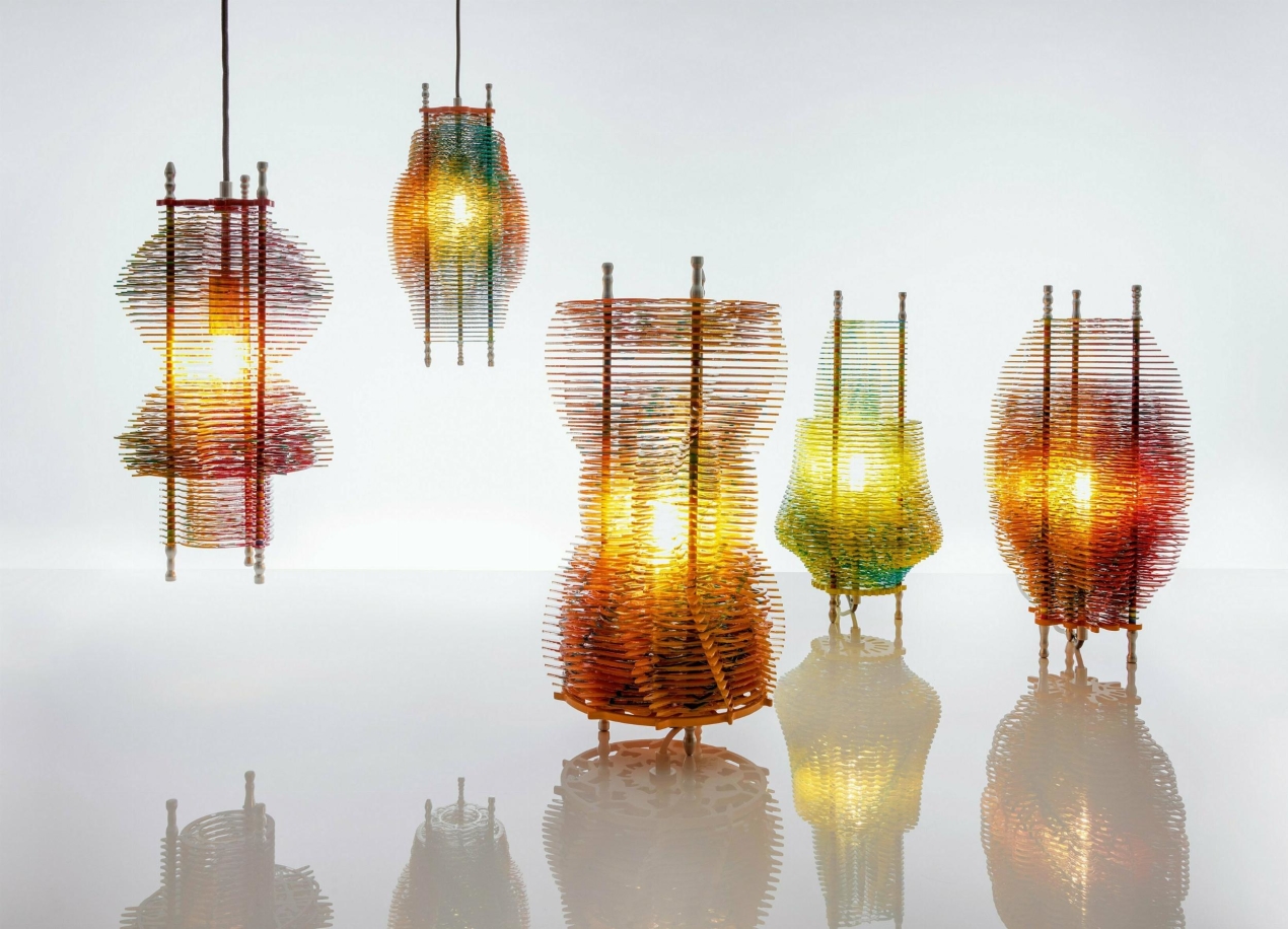 Jorge Pardo. ‘Brussels Lamps’. Full set of 5 - Immagine 1 di 2