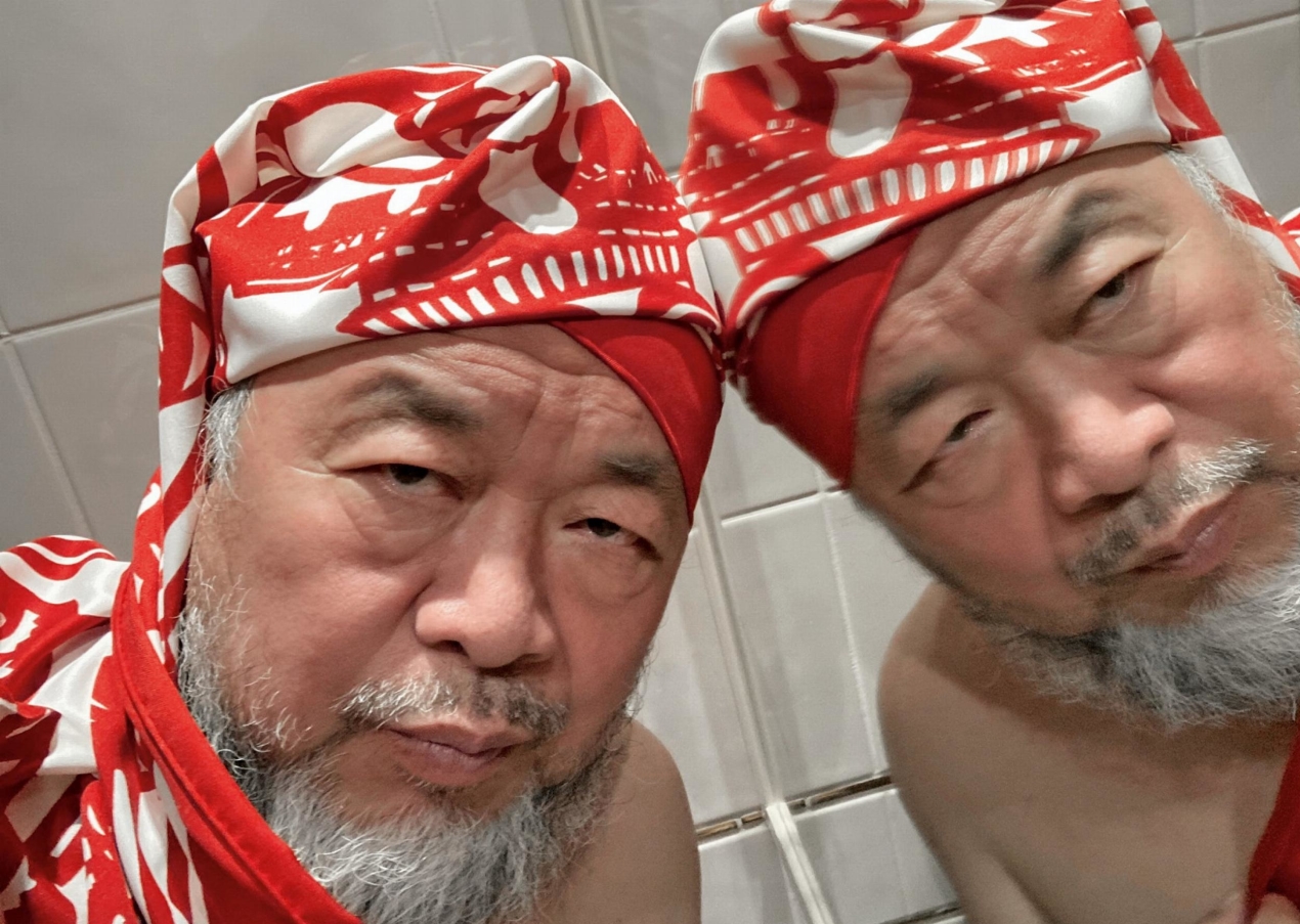 Ai Weiwei. The Silk Scarf ‘Cats and Dogs’ - Image 2 de 6