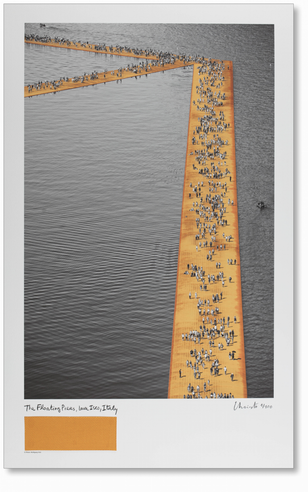 Christo and Jeanne-Claude. The Floating Piers. Art Edition No. 61–160 (Lithograph) - Bild 1 von 1