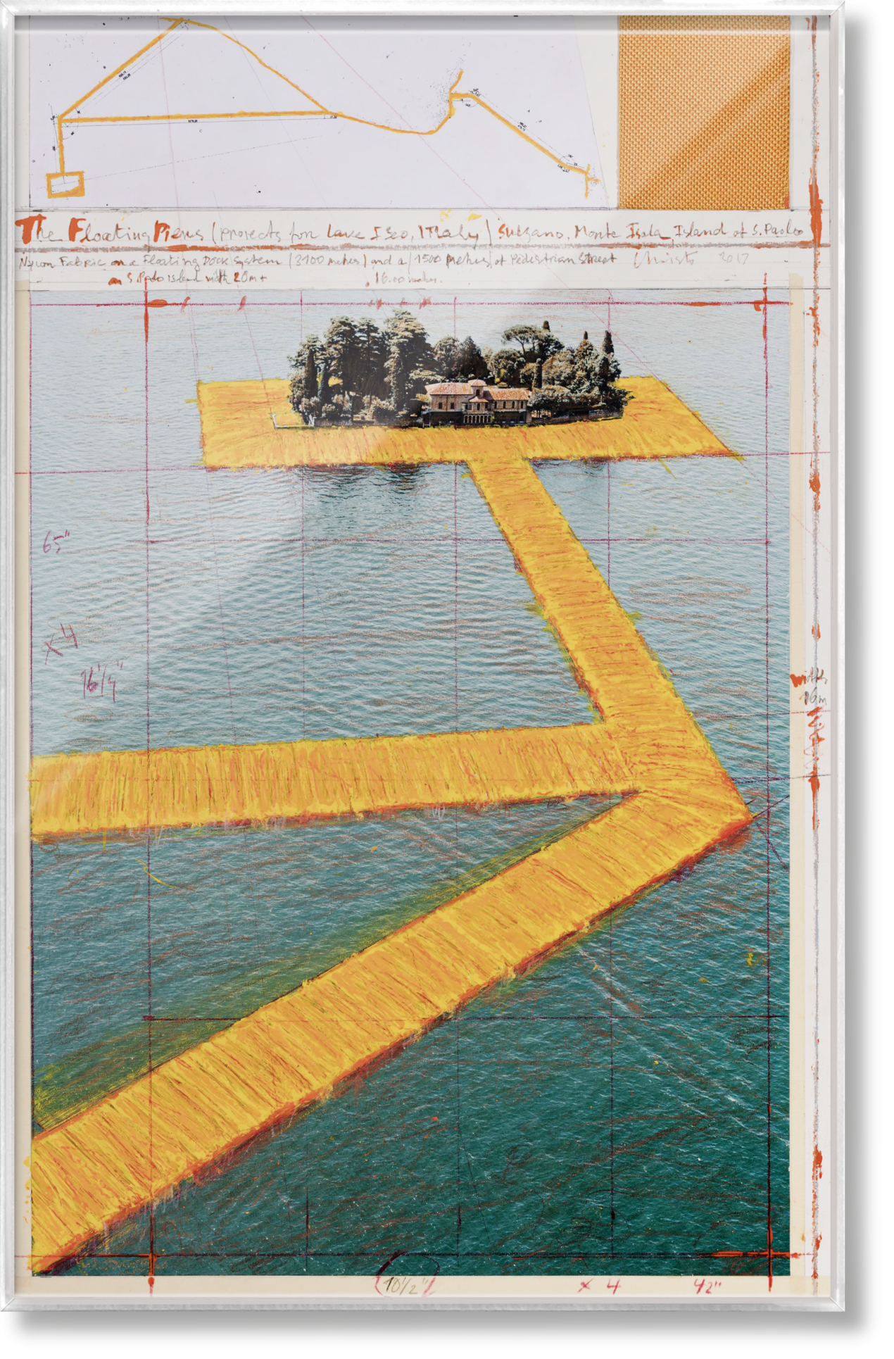 Christo and Jeanne-Claude. The Floating Piers. Art Edition No. 41–60 (Collage) - Immagine 1 di 17