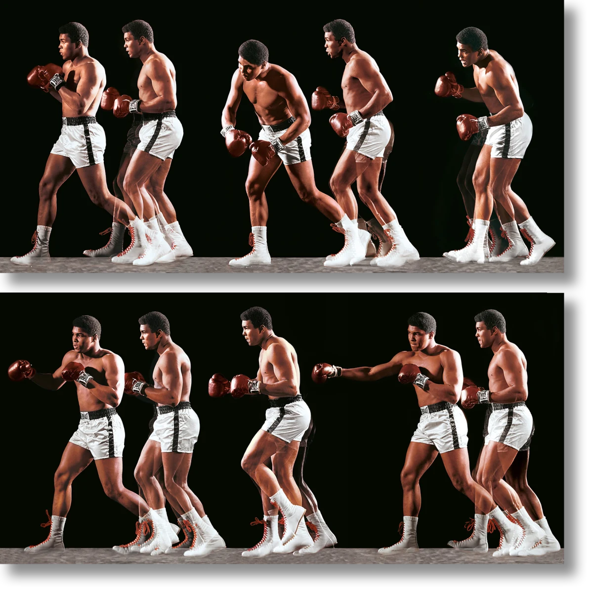 Neil Leifer. Homage to Ali. ‘Ali Invents the Double-Clutch Shuffle, 1966’