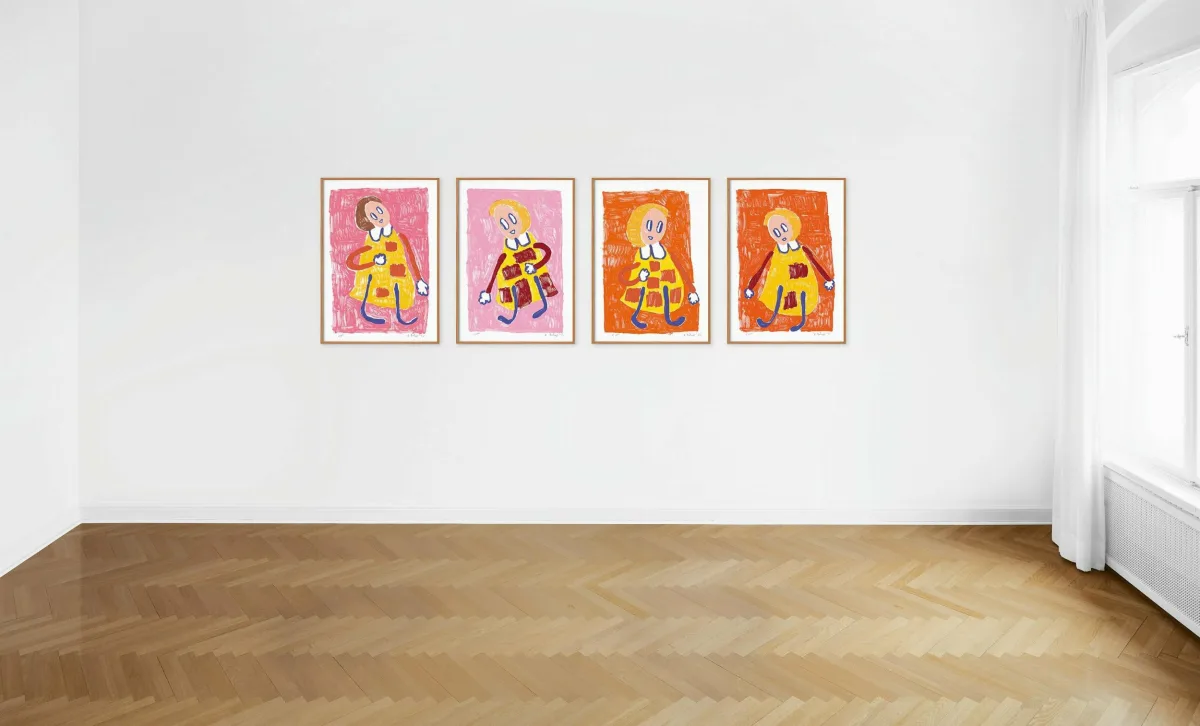 André Butzer. Set of 4 Screen Prints ‘Untitled I–IV’, 2022