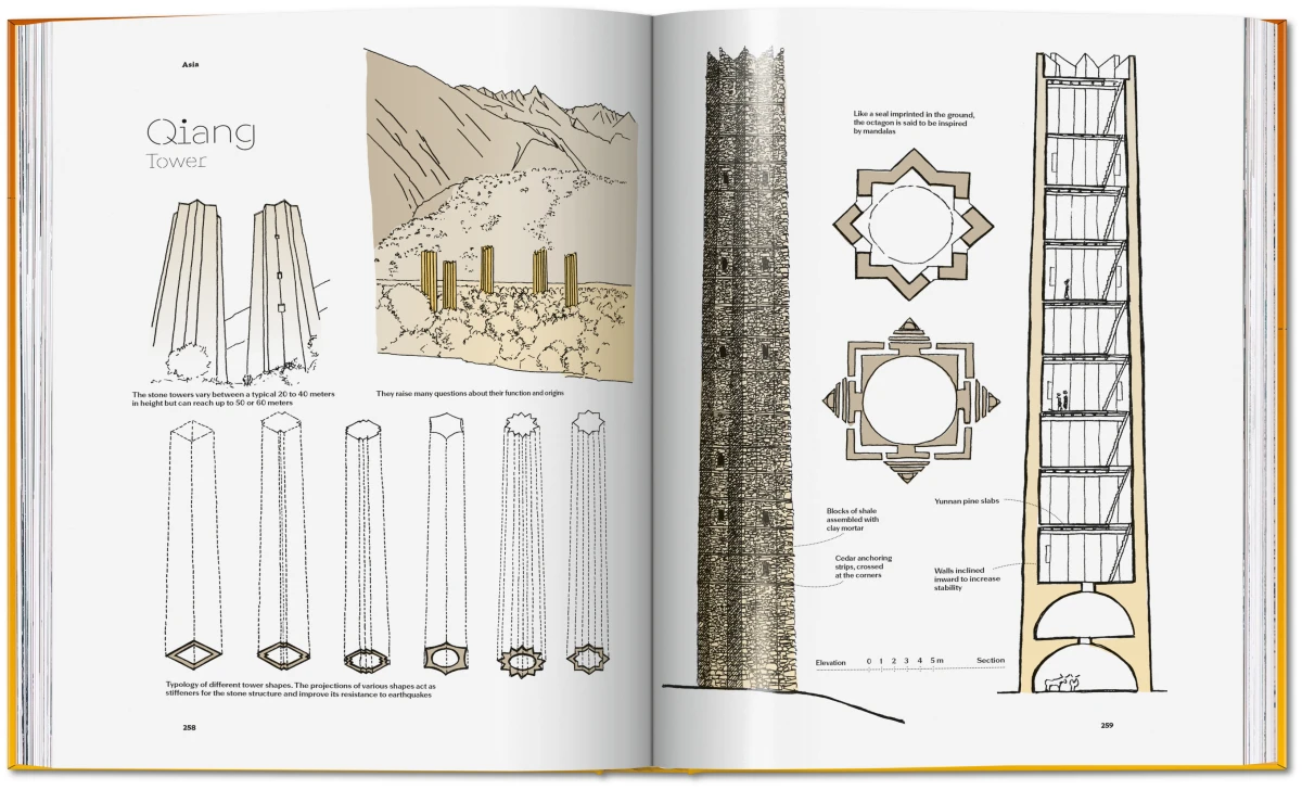 Jean Pistre. Tracing the Roots of Architecture. Traditional Buildings around the World - Image 16 of 20