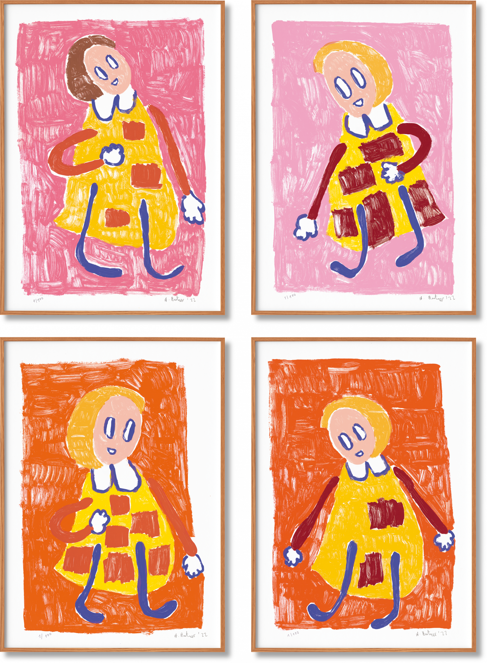 André Butzer. Set of 4 Screen Prints 